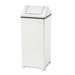 Fire-Safe Swing Top Receptacle, Sq, Nonmagnet Steel, 24gal, SS