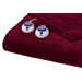 Triple Rib Electric Heated Warming Throw in Garnet Red