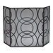 Orb 3 Panel Iron Fireplace Screen