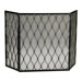 Gold Mesh 3 Panel Iron Fire Screen