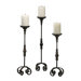 Large Oliver Candlestick in Bronze