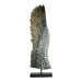 Left Wing on Stand Figurine in Pecan and Verde