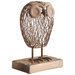Wisely Owl Sculpture in Rustic