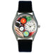 Women"s Sushi Black Leather and Silvertone Watch in Silver