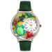 Unisex Turtles Hunter Green Leather and Silvertone Watch in Silver