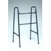Tall Wide Double Button Folding Walker in Black
