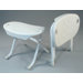 Foldable Bath Bench in White