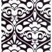 Gus Full Nursery Fabric Black / White Damask