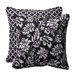 Decorative Square Reversible Toss Pillow (Set of 2)