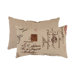 French Postale Rectangular Throw Pillow