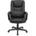 High-Back Leather Executive Chair with Double Padded Cushions