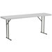 Blow Molded Plastic Folding Table in Granite White