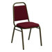 Hercules Series Trapezoidal Back Stacking Banquet Chair with Gold Vein Frame
