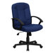 Mid-Back Fabric Task Chair with Nylon Arms