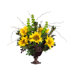 24" Sunflower, Protea and Bells of Ireland Floral Arrangement with Urn