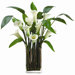 28" Calla Lily with Glass Vase