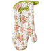 Coral Spring Rose Bunch Oven Mitt with Bow