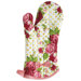 Spring Floral Red Oven-Mitt with Bow
