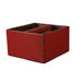 Vintage Chinese Square Rice Bucket in Red