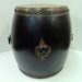 Distressed Drum Seat with Iron Handles
