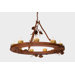 Ponderosa Pine 9 Light Candle Steel Creek Chandelier