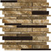 Archaeology 12" x 12" ColorBody Porcelain Strip Mosaic in Chaco Canyon