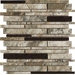 Archaeology 12" x 12" ColorBody Porcelain Strip Mosaic in Crystal River