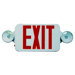 Micro Combo LED and Exit / Emergency Light in Red LED and White Housing