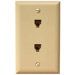 Midsize Duplex Phone Jack in Ivory