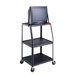 Pixmate 22" x 32" Height Adjustable Shelf High Television Cart [50" - 54"]