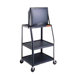Pixmate 22" x 32" Height Adjustable Shelf Television Cart [Up to 48" Height]