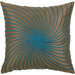 T-3585 18" Decorative Pillow in Brown / Aqua Blue