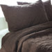 Solid Quilt 3 Piece Quilt Set in Brown