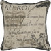 Beige and Black Jute Decorative Pillow