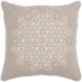 Beige and White Felt Decorative Pillow