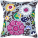Gray and Raspberry Decorative Pillow