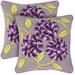 Beige and Purple Decorative Pillow