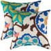 Natural and Blue Decorative Pillow