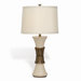 Francisco Table Lamp with Gold Leaf Accents in Ivory
