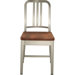 Natural Wood Seat Navy Dining Chair