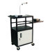 Presentation Station in Black with Laptop Shelf