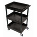 Three Tub Shelf Utility Cart with 12" Shelf Clearance