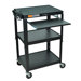 Compact Steel Mobile Computer Workstation