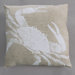Big Crab White Pillow on Natural Linen