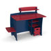 Kids 43" Multi-Pack Desk with Shelves and Cart
