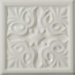 Classica 6" x 6" Floral  Accent Tile in White