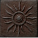 Renaissance 2" x 2" Siena Insert Tile in Rust Iron