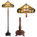 Tiffany Style Victorian Floor Lamp with 636 Glass Pieces