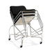 Armless Stacking Chair in Black with Tubular Steel Frame