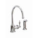 Wellington Single Handle Single Hole Kitchen Faucet with Matching Side Spray